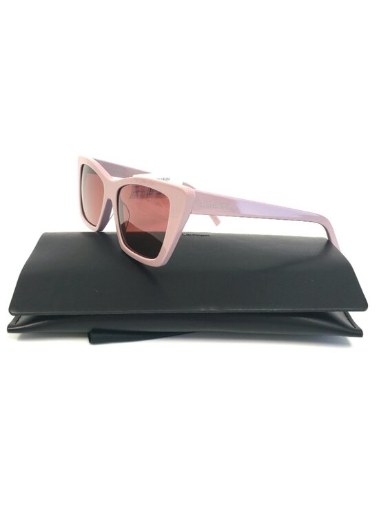 Saint Laurent SL276 MICA 058 55mm Rectangular Cat-Eye Pink Brown Sunglasses main image 4